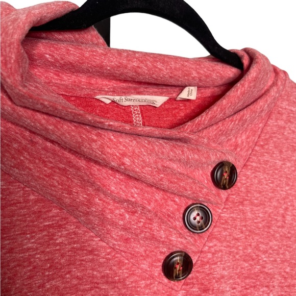 Soft Surroundings Cowl Neck Brinley Top in Brick Red Size Medium NWOT - Picture 3 of 5